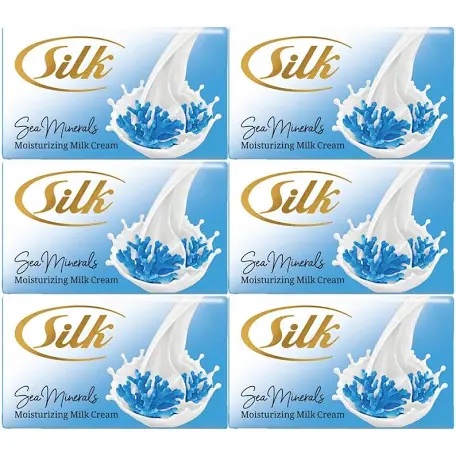 صابون  قطع سيلك معادن البحر 6 حبه