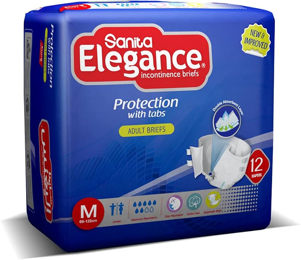 AD0423A5-A26E-403B-8930-E9F214F4EC3B حفاضات كبار السن سانتيا وسط 12 قطعة - الصورة 1