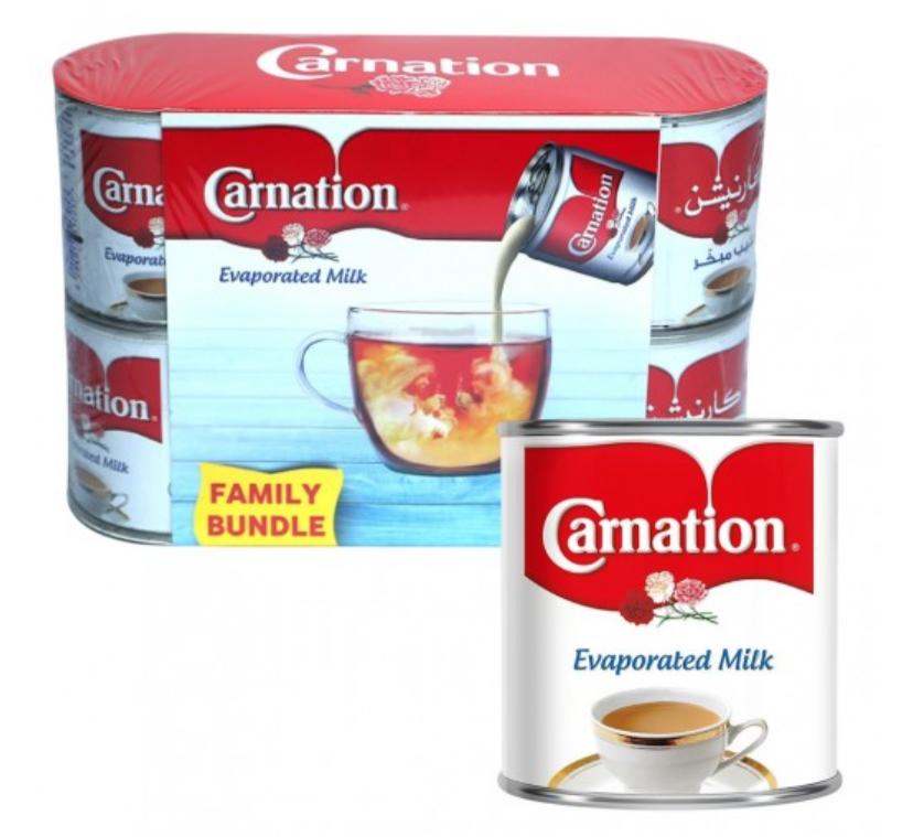12F108EA-B274-4C39-8AF2-ED3B9FA6E136 حليب مبخر كارنيشن 170 جم 3 علبة - الصورة 1