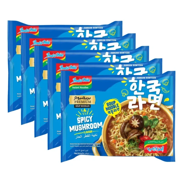 اندومي كوري بنكهة الفطر الحار 85 جم 6 حبات