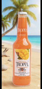مشروب غازي تروبيا بنكهة المانجو والأناناس 4 حبة