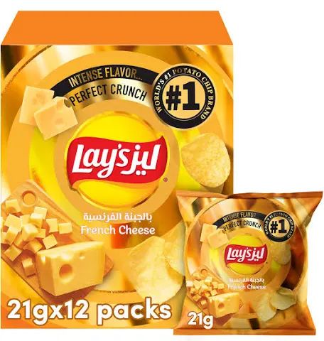 6EA96F73-D132-42CF-ACE1-278B6E51B8DF بطاطا ليز بالجبن الفرنسي 12 × 21 جم - الصورة 1