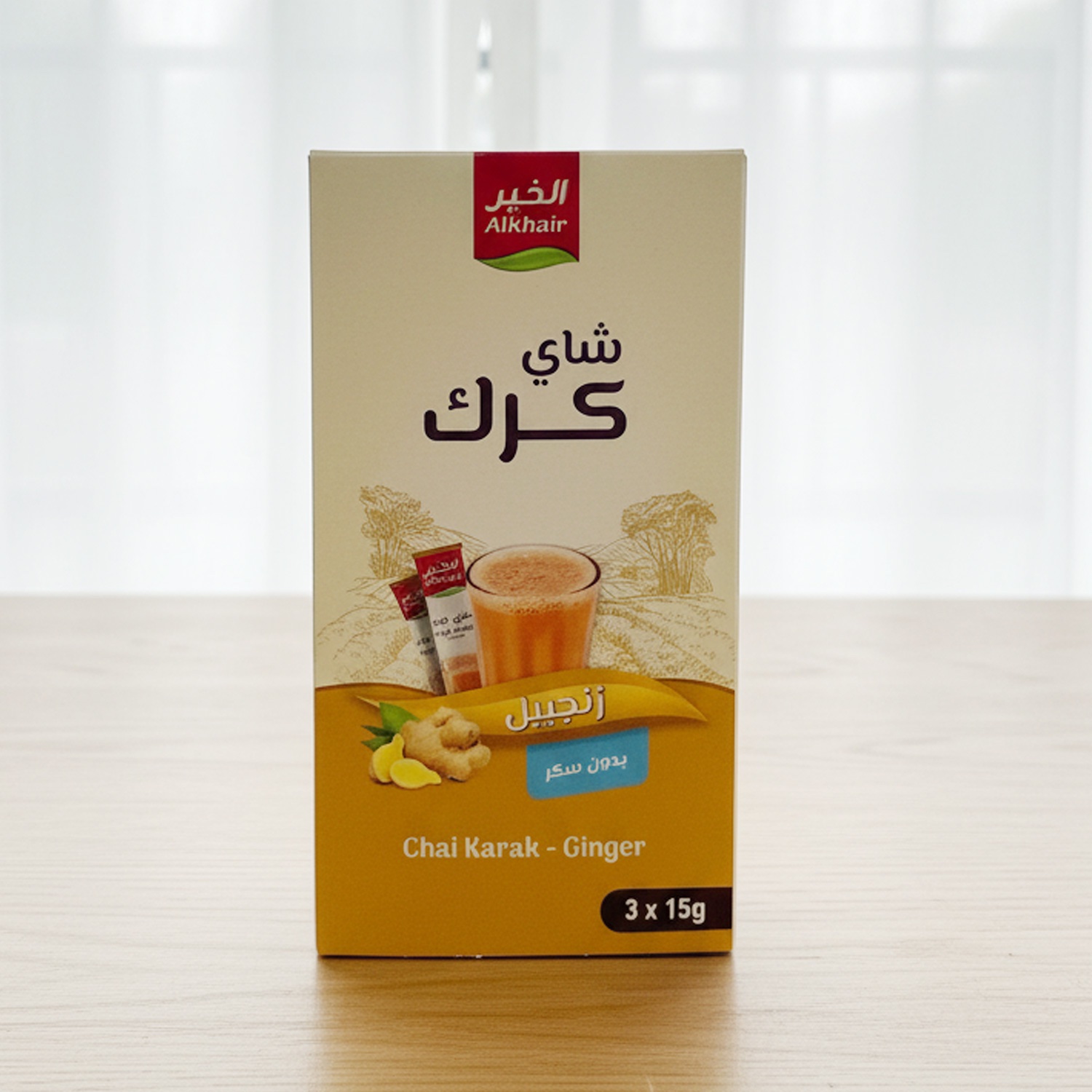 img_6060 شاي كرك الخير بالزنجبيل 3 اظرف بالباكيت - الصورة 1