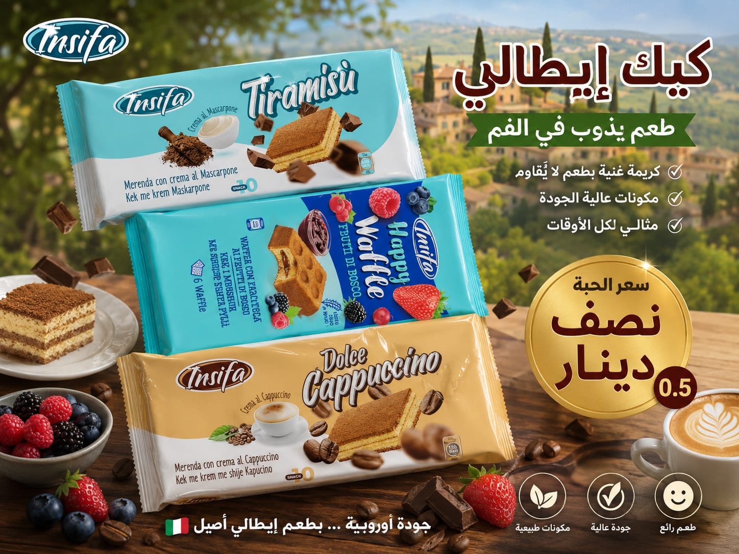 70655971-faa4-4c44-a9f5-4023568bcc05 كيك ايطالي جودة اوروبيه انسيفا - الصورة 1