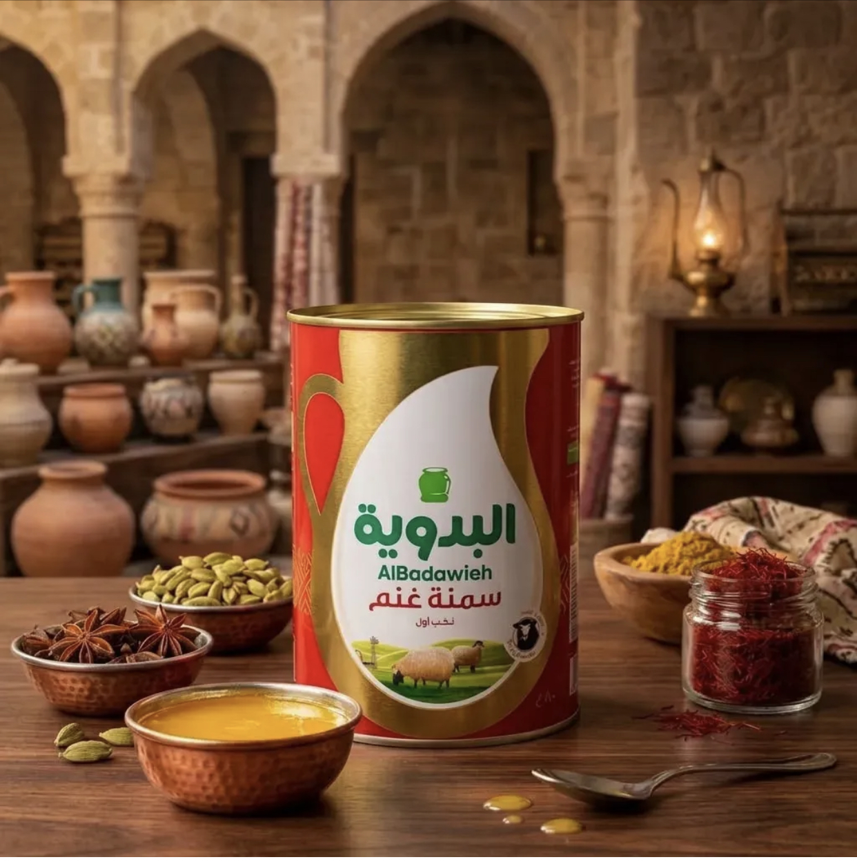 4751A0FD-5DC4-48AC-9EA6-ADCE203E3386 سمنة غنم البدوية علبه 800 جم - الصورة 1