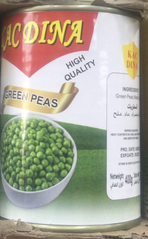 F36A5742-FD67-4EC0-A9CD-0895EF34511C بازيلاء خضراء كاكدينا 400 جم 5 علب - الصورة 1