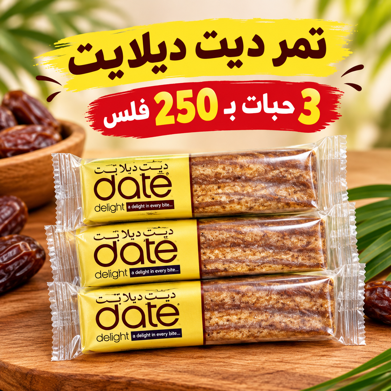 ألواح التمر ديت ديلايت
3 حبة