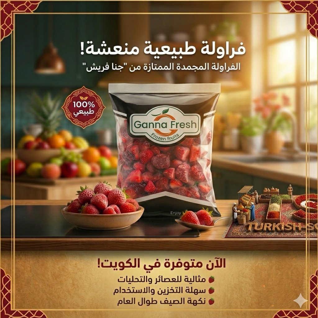 img_8073 فراولة طبيعية مجمدة جنى فريش 1 كيلو - الصورة 1
